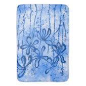 Tapis De Bain Fleurs encrées Ciel bleu (devant Vertical)