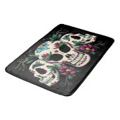 Tapis De Bain Fleurs et crânes (Angle)