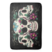 Tapis De Bain Fleurs et crânes (devant Vertical)