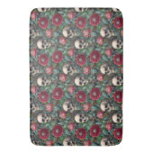 Tapis De Bain Fleurs et crânes rococo gothiques (devant Vertical)