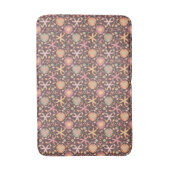 Tapis De Bain Fleurs Et Étoiles De Mer Sur Fond Brun Chocolat (Devant (Vertical))
