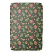 Tapis De Bain Fleurs et Feuilles de Forêt Whimsical (devant Vertical)