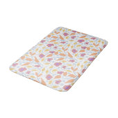 Tapis De Bain Fleurs et feuilles pastel illustrées (Angle)