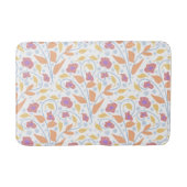 Tapis De Bain Fleurs et feuilles pastel illustrées (Devant)