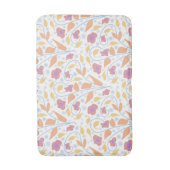 Tapis De Bain Fleurs et feuilles pastel illustrées (Devant (Vertical))