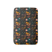 Tapis De Bain Fleurs et motif feuille sec (Devant (Vertical))