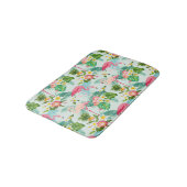 Tapis De Bain Fleurs Et Oiseaux Tropicaux Vintages (Angle)
