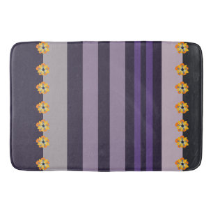 Tapis De Bain Fleurs et rayures