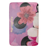 Tapis De Bain Fleurs et vinyle (devant Vertical)