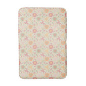 Tapis De Bain Fleurs & Étoiles de Mer Crème & Rose (Devant (Vertical))