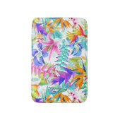 Tapis De Bain Fleurs exotiques tropicales (Devant (Vertical))