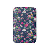 Tapis De Bain Fleurs Féminines de Style Rétro (Devant (Vertical))