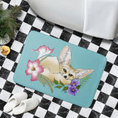 Tapis De Bain Fleurs Fennec Fox mignonnes