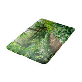 Tapis De Bain Fleurs | Fleurs sauvages blancs en forêt (Angle)