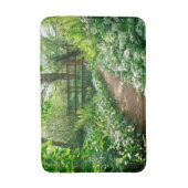 Tapis De Bain Fleurs | Fleurs sauvages blancs en forêt (Devant (Vertical))