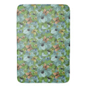 Tapis De Bain Fleurs Floral Foliage Papillons Tons verts (devant Vertical)