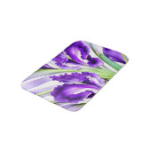 Tapis De Bain Fleurs florales d'Iris violet (Angle)