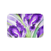 Tapis De Bain Fleurs florales d'Iris violet (Devant)