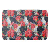 Tapis De Bain Fleurs florales Fleurs de feuillage Hibiscus rouge (Devant)