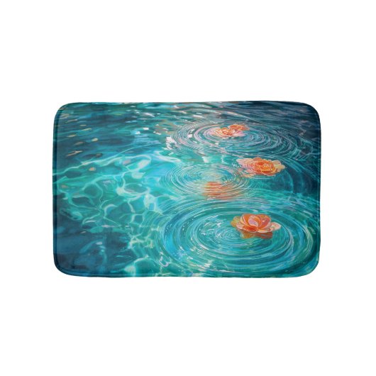 Tapis De Bain Fleurs flottant sur l'eau (Devant)