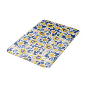 Tapis De Bain 💙 💛 Fleurs illuminées Azulejos (Angle)