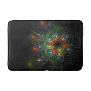 Tapis De Bain Fleurs imaginaires fractales douces et tendres