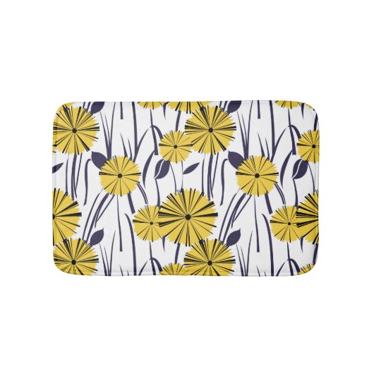 Tapis De Bain Fleurs jaunes (Devant)
