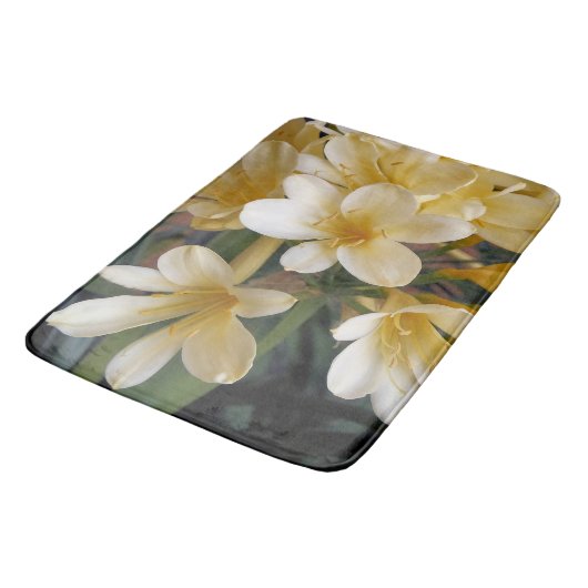 TAPIS DE BAIN FLEURS JAUNES (Angle)