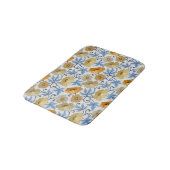 Tapis De Bain Fleurs Jaunes : Conception Textile sans joint (Angle)