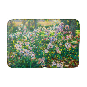 Tapis De Bain Fleurs jolies vintages Illustration Fleurs blanche
