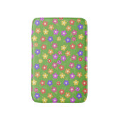 Tapis De Bain Fleurs lumineuses sur la couche de chaume verte (Devant (Vertical))