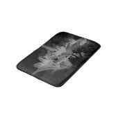 Tapis De Bain Fleurs Lys En Noir Et Blanc (Angle)