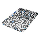 Tapis De Bain Fleurs modernes audacieuses avec bleu turquoise om (Angle)