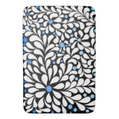 Tapis De Bain Fleurs modernes audacieuses avec bleu turquoise om (devant Vertical)