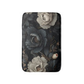 Tapis De Bain Fleurs noires et blanches (Devant (Vertical))