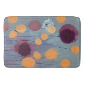 Tapis De Bain Fleurs orange et rose abstraites (Devant)