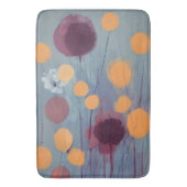 Tapis De Bain Fleurs orange et rose abstraites (devant Vertical)
