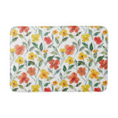Tapis De Bain Fleurs orange jaune (Devant)