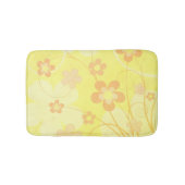 Tapis De Bain Fleurs orange jaune Simple été rétro Floral (Devant)