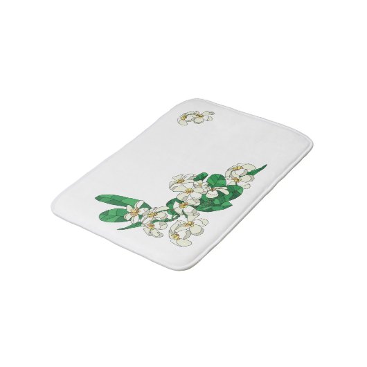 Tapis De Bain Fleurs Plumeria (Angle)