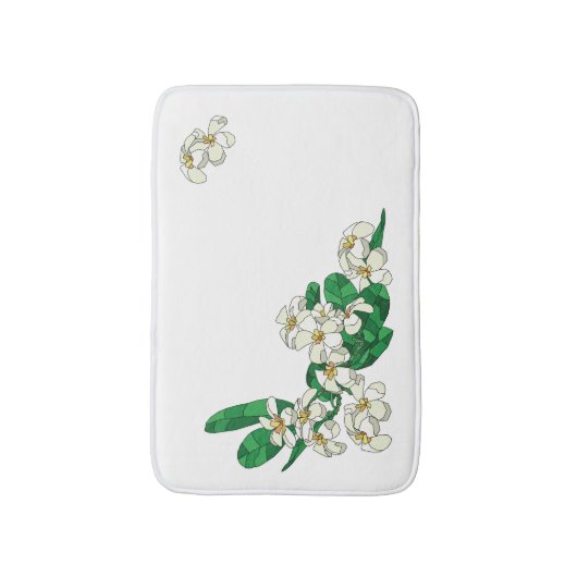 Tapis De Bain Fleurs Plumeria (Devant (Vertical))