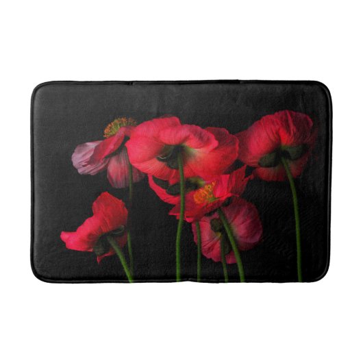 Tapis De Bain Fleurs | Poppies rouges (Devant)