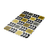 Tapis De Bain Fleurs Ravissantes Rtro, Gris Jaune (Angle)