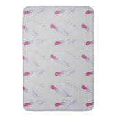 Tapis De Bain Fleurs rose gris (devant Vertical)