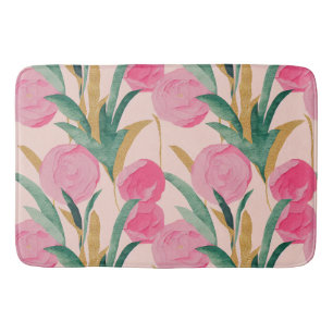 Tapis De Bain Fleurs roses