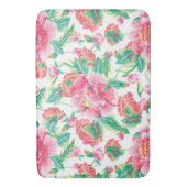 Tapis De Bain Fleurs roses brillantes Fille Motif (devant Vertical)