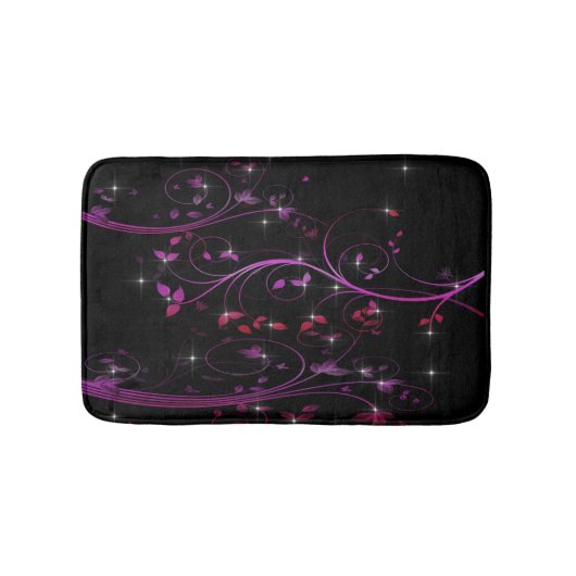Tapis De Bain Fleurs roses chaudes (Devant)