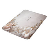 Tapis de bain Fleurs roses et blanches douces (Angle)