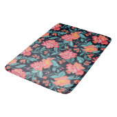 Tapis De Bain Fleurs roses et coraux (Angle)