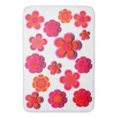 Tapis De Bain Fleurs roses et orange chaudes (devant Vertical)